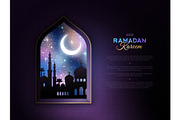 Ramadan window, night city