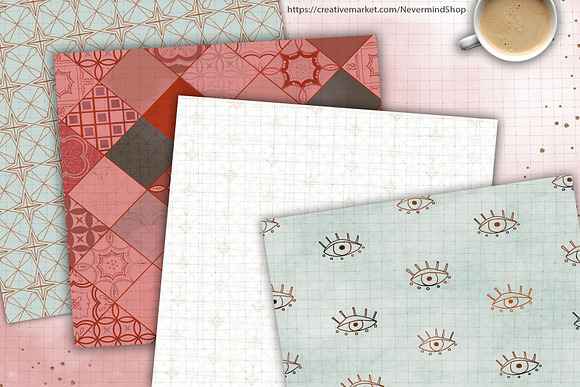 Boho digital seamless pattern in Patterns - product preview 3