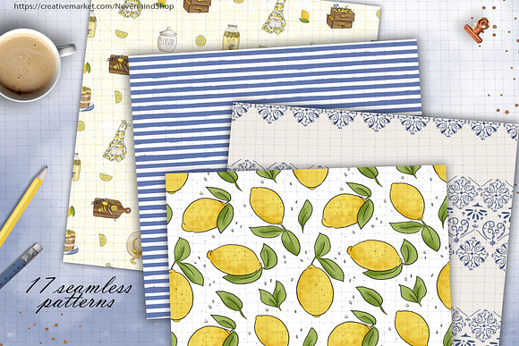 Lemonade digital paper pack in Patterns - product preview 1