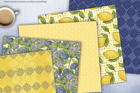 Lemonade digital paper pack in Patterns - product preview 4