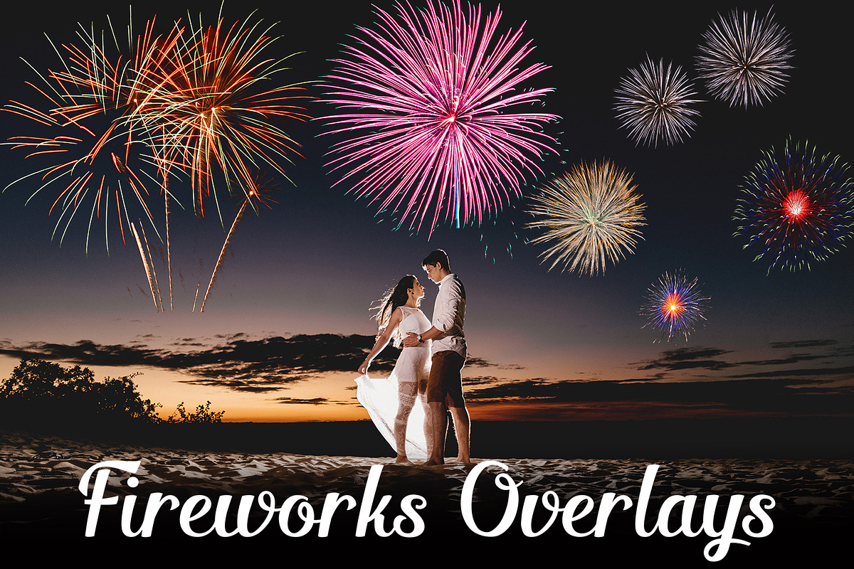Wedding Fireworks Clipart in Graphics - product preview 8
