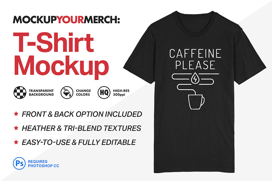 T-Shirt Merch Mockup in Product Mockups - product preview 8
