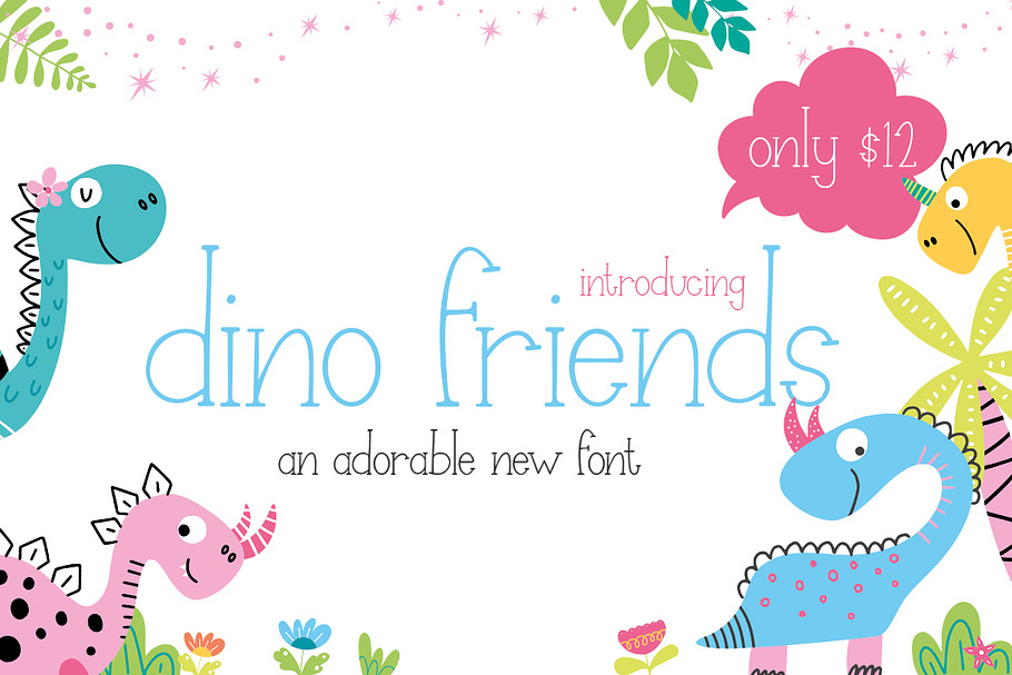 Dino Friends Font in Serif Fonts - product preview 8