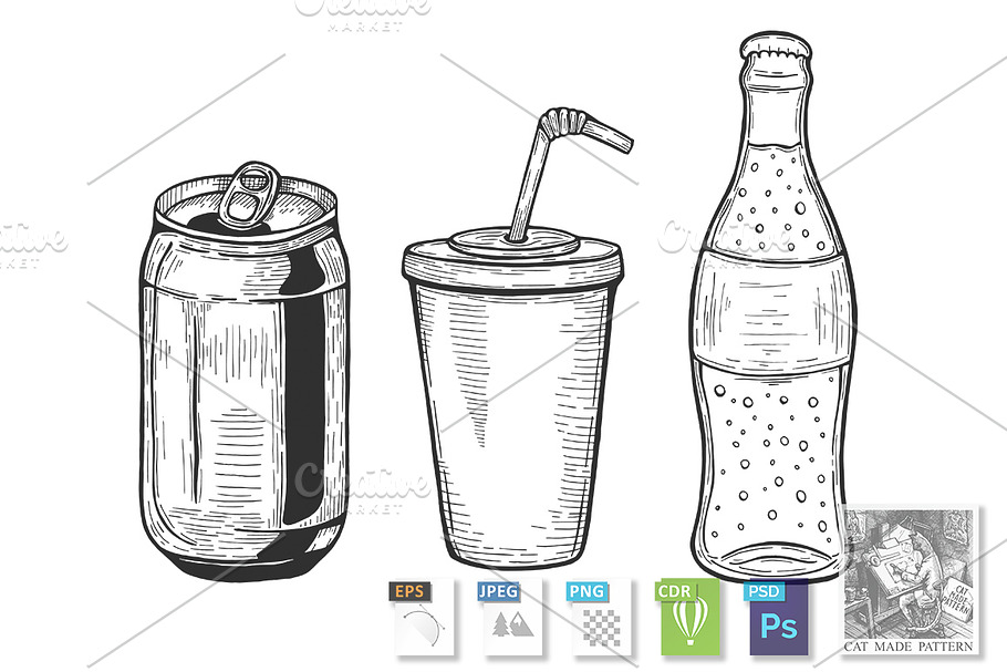 soda set in Objects - product preview 8