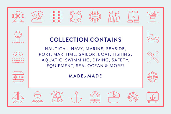 Line Icons – Nautical in Line Icons - product preview 1