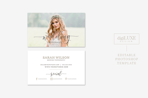 Wedding Photography Business Card in Business Card Templates - product preview 1