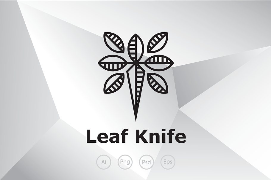 Leaf Knife Logo Template