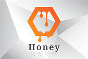 Hexagonal Honey Logo Template