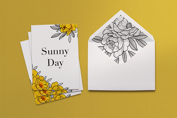Flower Set “Yellow mood” in Illustrations - product preview 3