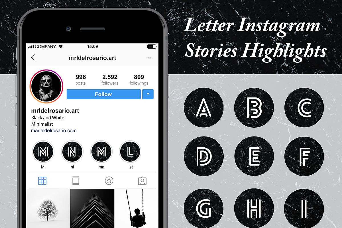 Letter Instagram Story Highlights in Instagram Templates - product preview 8