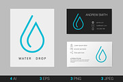 Water Drop Logo. Vector Template
