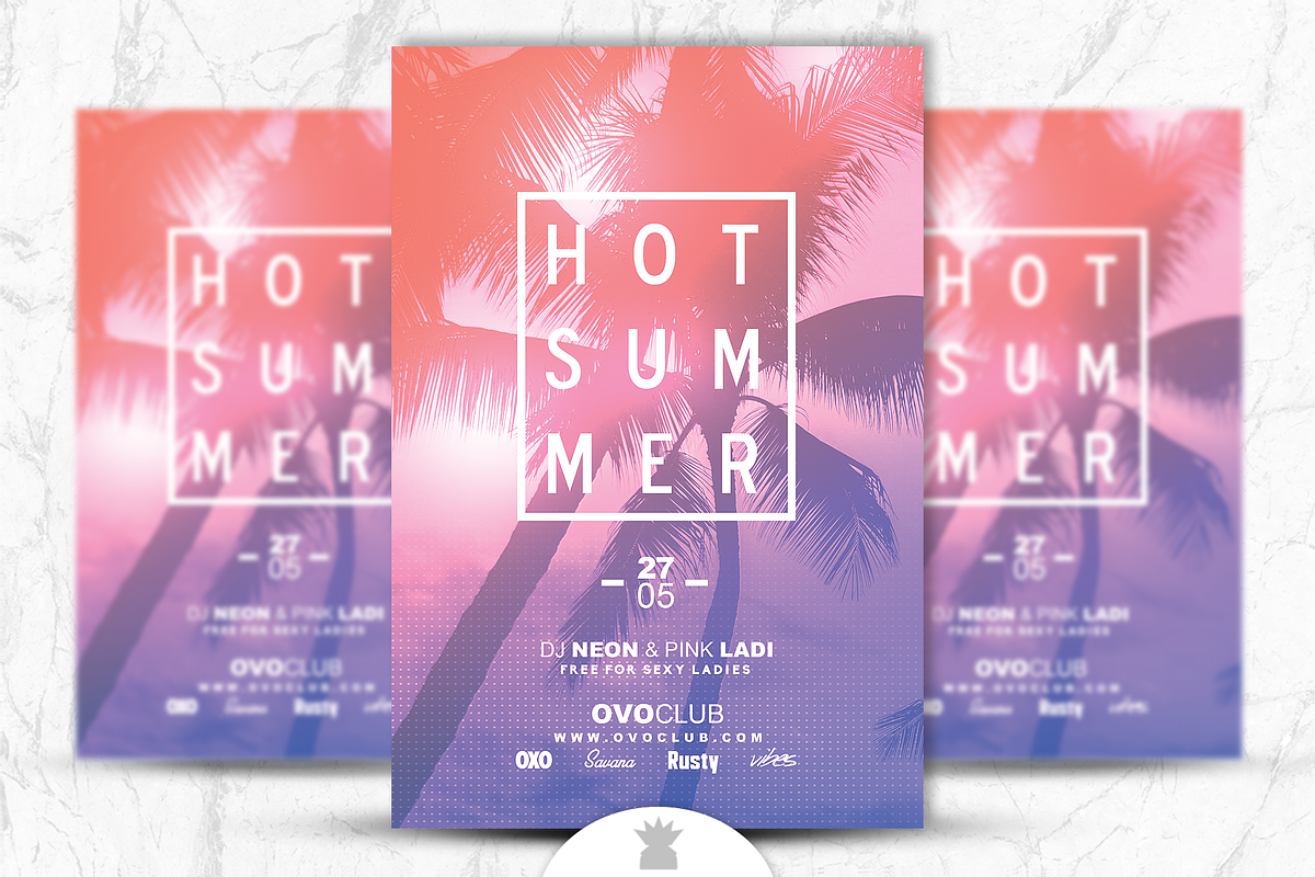 HOT SUMMERFlyer Template in Flyer Templates - product preview 8