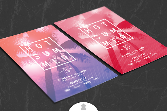 HOT SUMMERFlyer Template in Flyer Templates - product preview 2