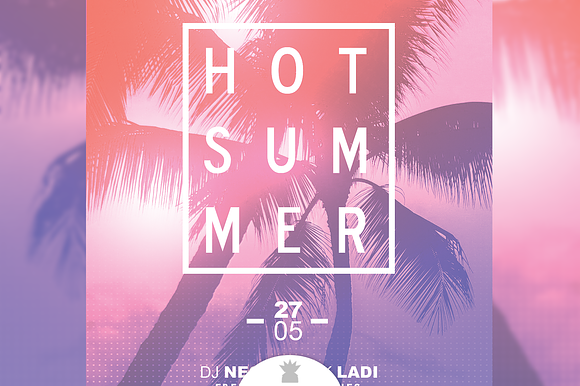 HOT SUMMERFlyer Template in Flyer Templates - product preview 3