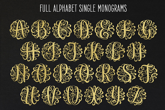Monogram Script | Full Alphabet in Monogram Fonts - product preview 7