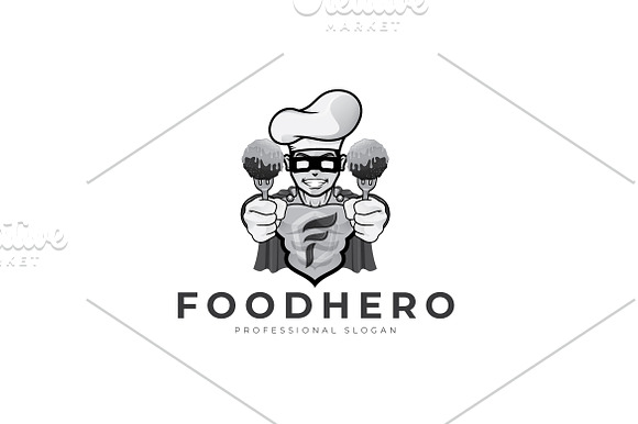 Meatball Food Hero Logo in Logo Templates - product preview 1