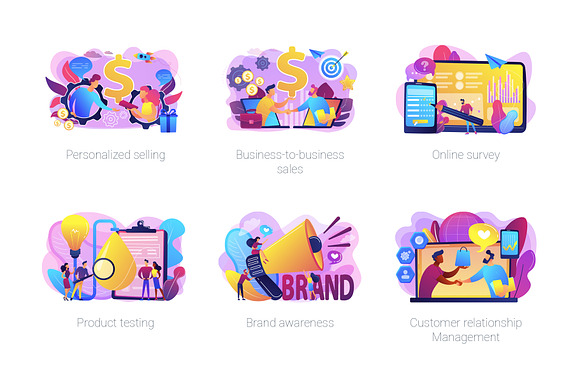 Marketing concept illustrations in UI Kits and Libraries - product preview 9
