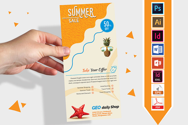 Rack Card | Summer Sale DL Flyer V-1