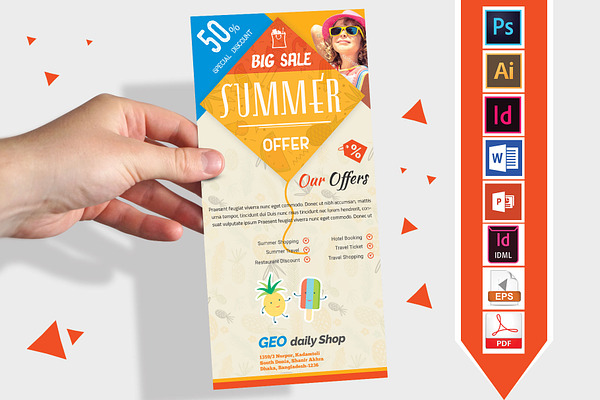 Rack Card | Summer Sale DL Flyer V-2
