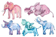 Baby elephant for baby shower cards