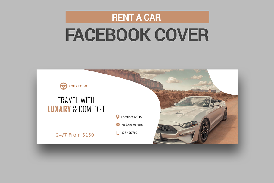 Rent a Car - Facebook Cover in Facebook Templates - product preview 8
