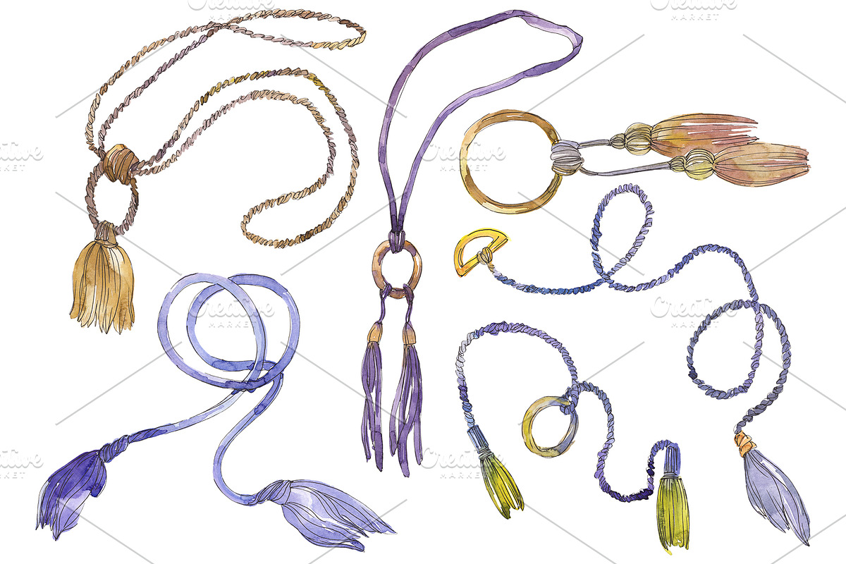 Ropes Watercolor png in Illustrations - product preview 8