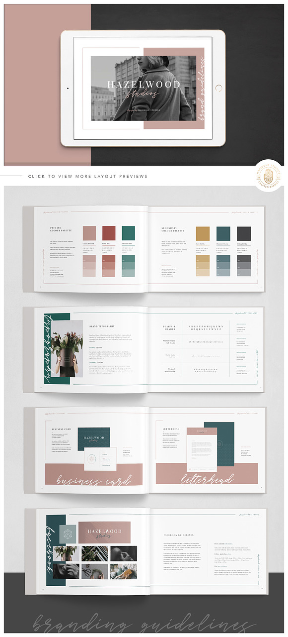 HAZELWOOD | Brand Guidelines in Brochure Templates - product preview 2