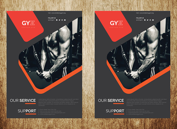 Gym Fitness Flyer in Flyer Templates - product preview 1