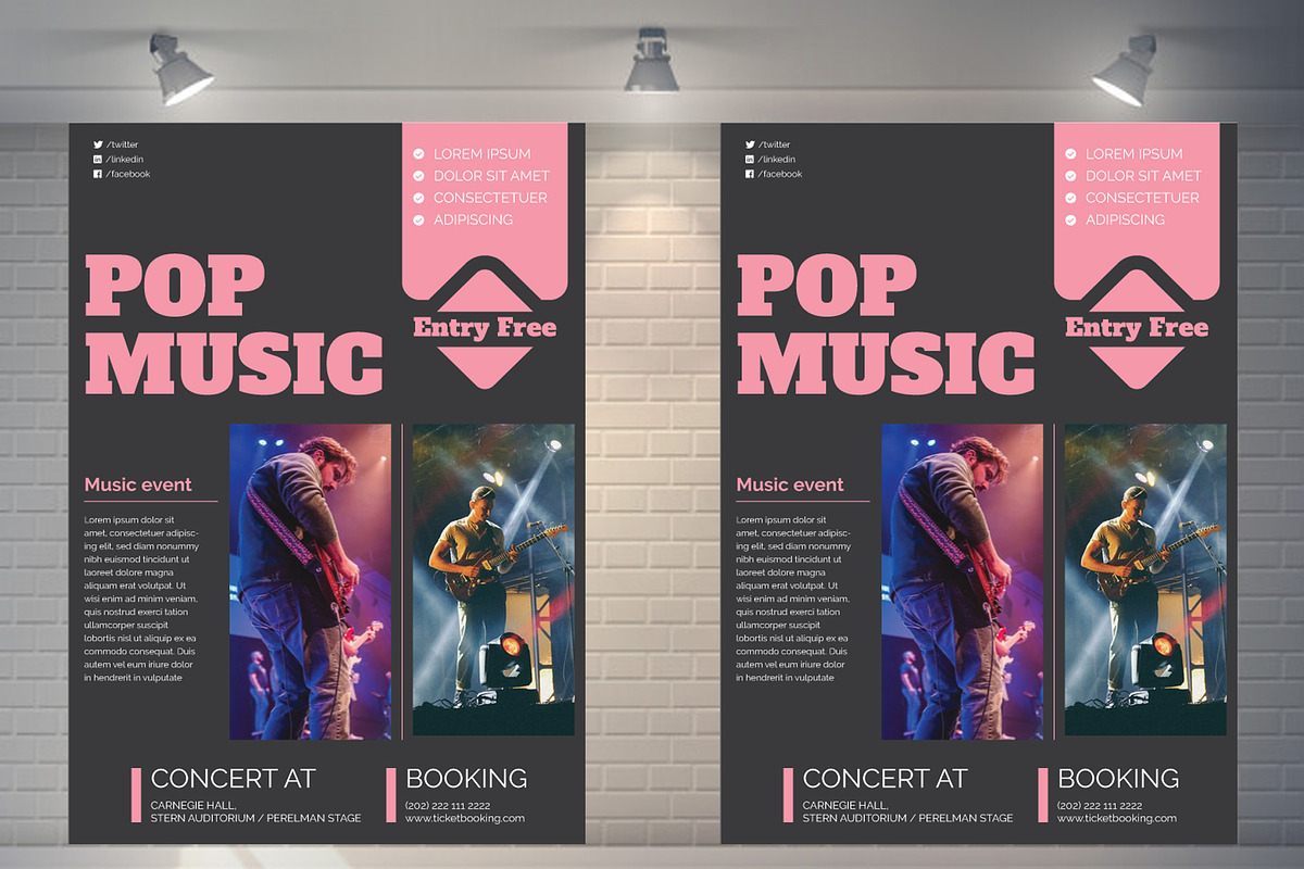 Pop Music Flyer in Flyer Templates - product preview 8