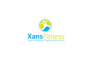 Xans Fitness Logo Template