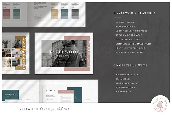 HAZELWOOD | Brand Guidelines in Brochure Templates - product preview 5