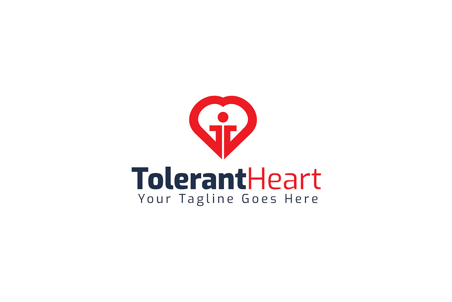 Tolerant Heart Logo Template in Logo Templates - product preview 8