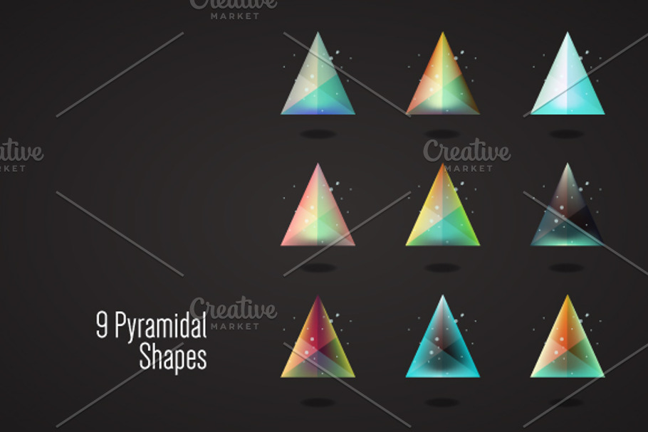 9 Crystal triangles in Objects - product preview 8