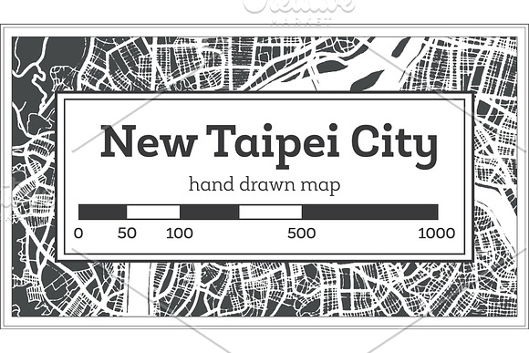 New Taipei City Taiwan City Map in Illustrations - product preview 1