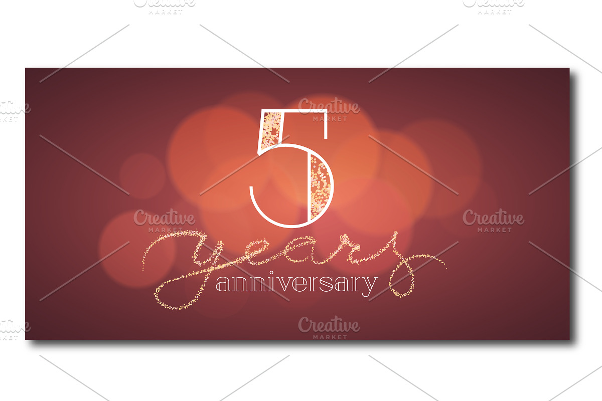 5 years anniversary vector design in Illustrations - product preview 8