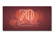 70 years anniversary vector