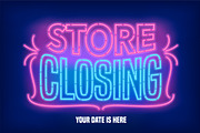 Store closing vector banner,