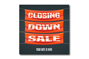 Store closing sale vector banner