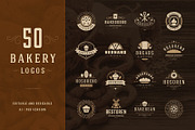 50 Bakery Logotypes and Badges