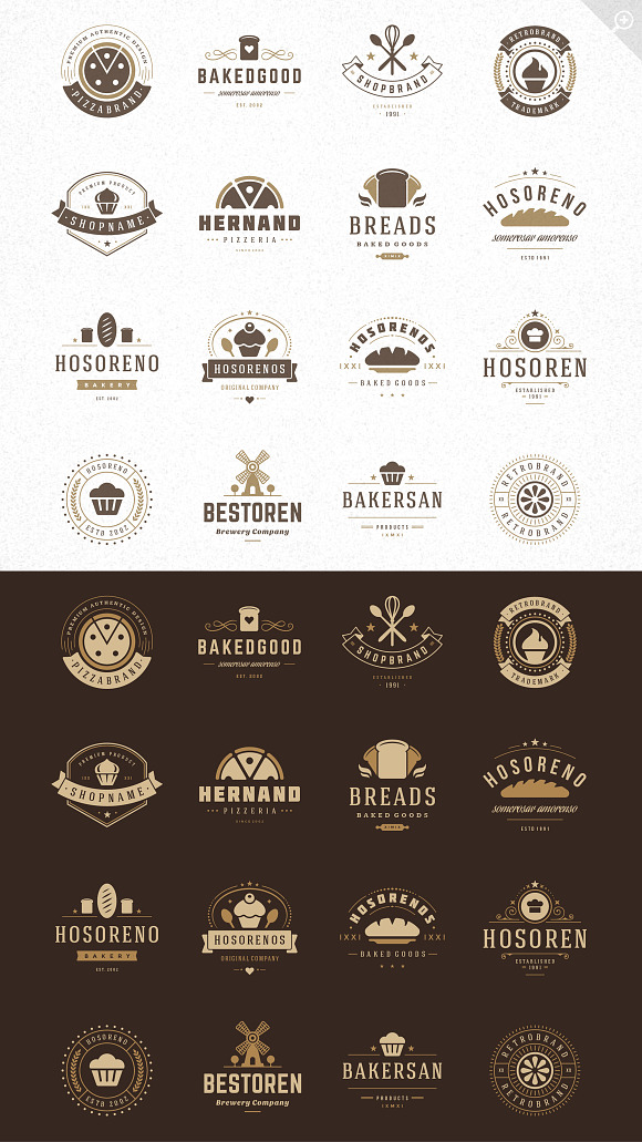 50 Bakery Logotypes and Badges in Logo Templates - product preview 1