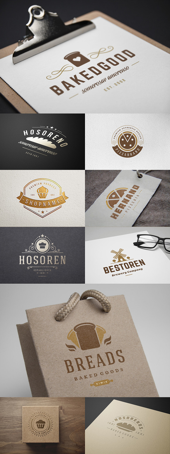 50 Bakery Logotypes and Badges in Logo Templates - product preview 2