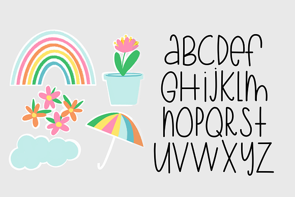 Summer Bucket Font + Doodle Stickers in Script Fonts - product preview 2