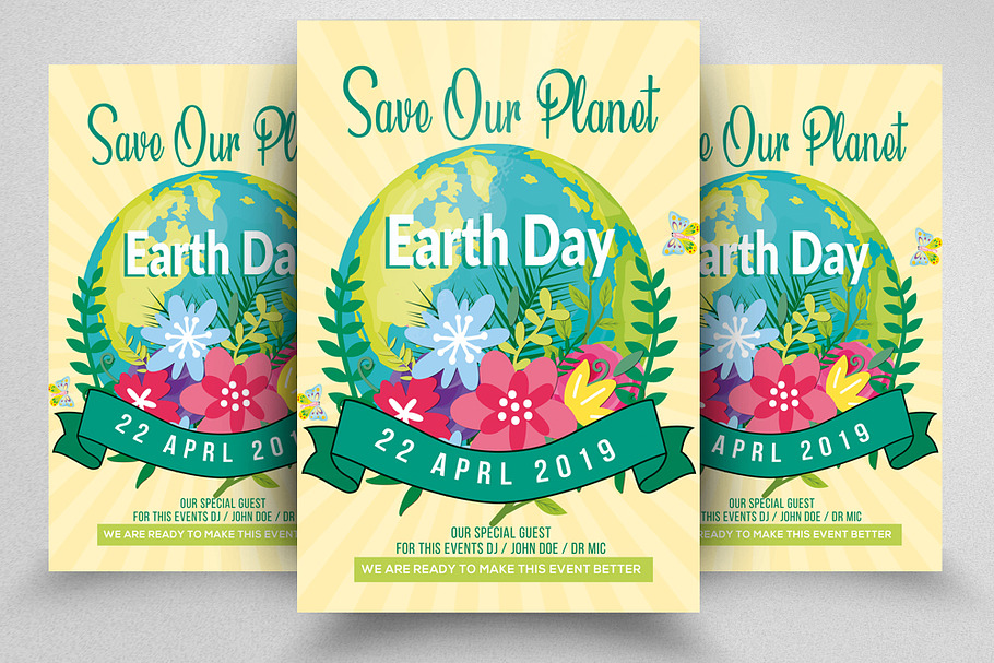 Save Our Earth Flyer Template in Invitation Templates - product preview 8