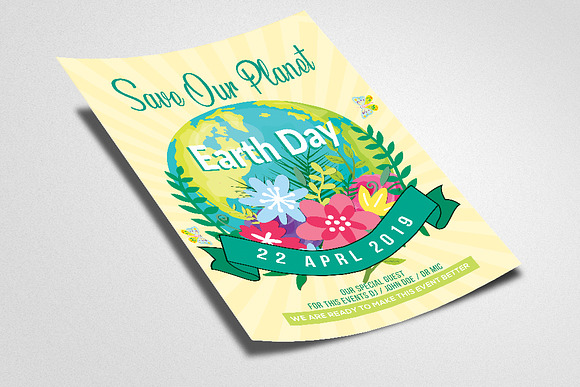 Save Our Earth Flyer Template in Invitation Templates - product preview 1