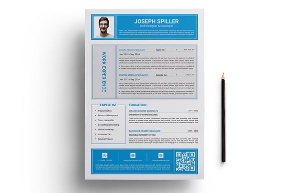 Resume Template / CV in Letter Templates - product preview 4