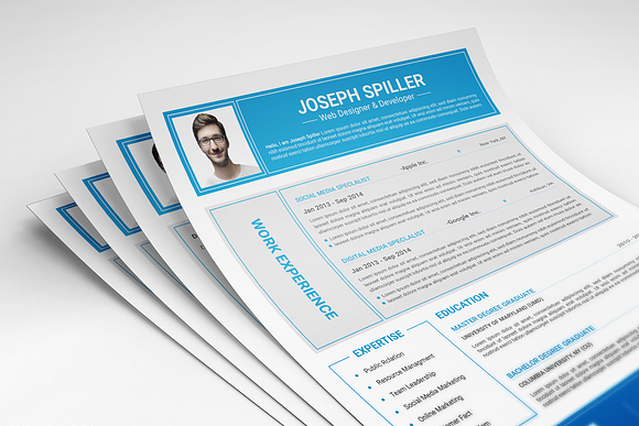 Resume Template / CV in Letter Templates - product preview 7