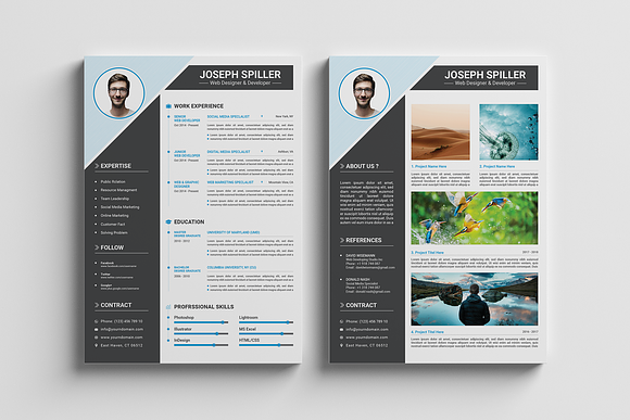 Resume Template / CV in Letter Templates - product preview 6