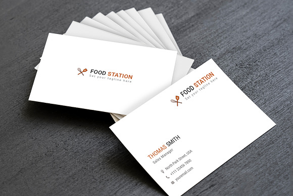 Restaurant Business Card in Business Card Templates - product preview 2