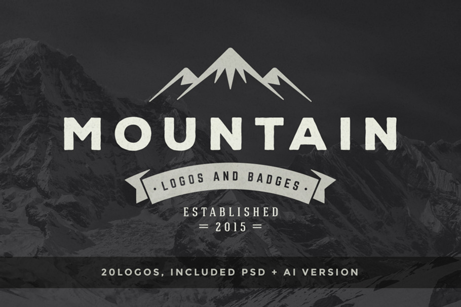 20 Mountain logos and badges