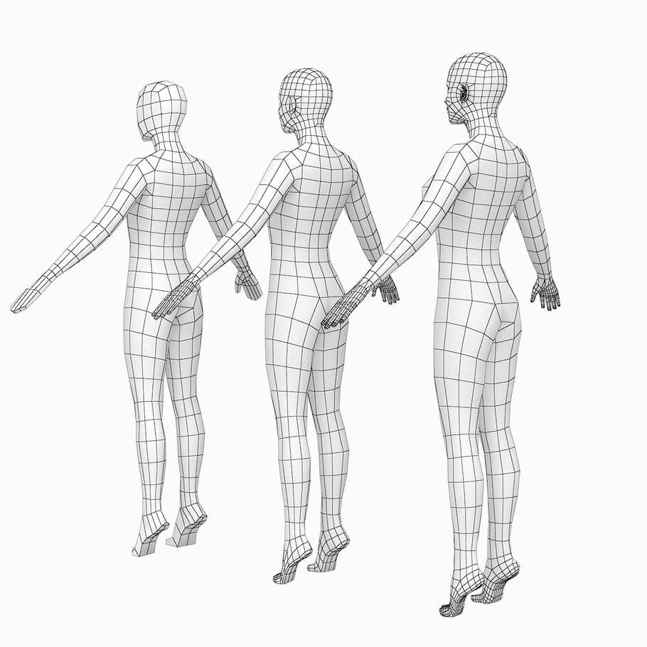 Female & Male Base Mesh SUPER BUNDLE in People - product preview 7